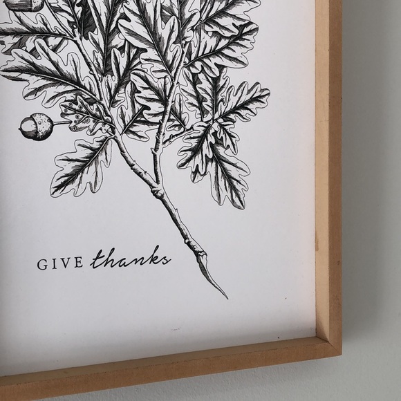 Give Thanks wood art. 12”x15” with open shadow box feel! Acorn/leaf motif. New! - Picture 3 of 4